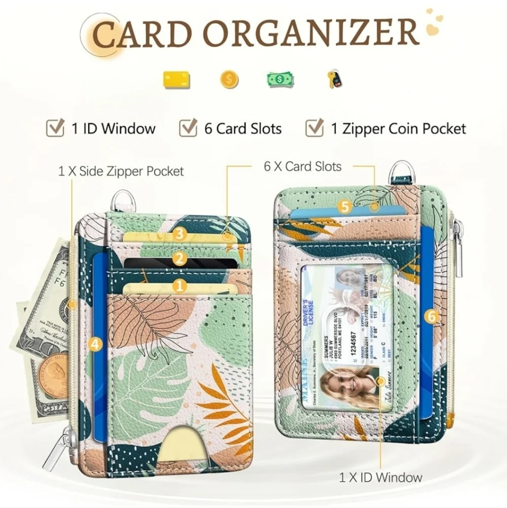 Colorful Card Organizer with ID Window